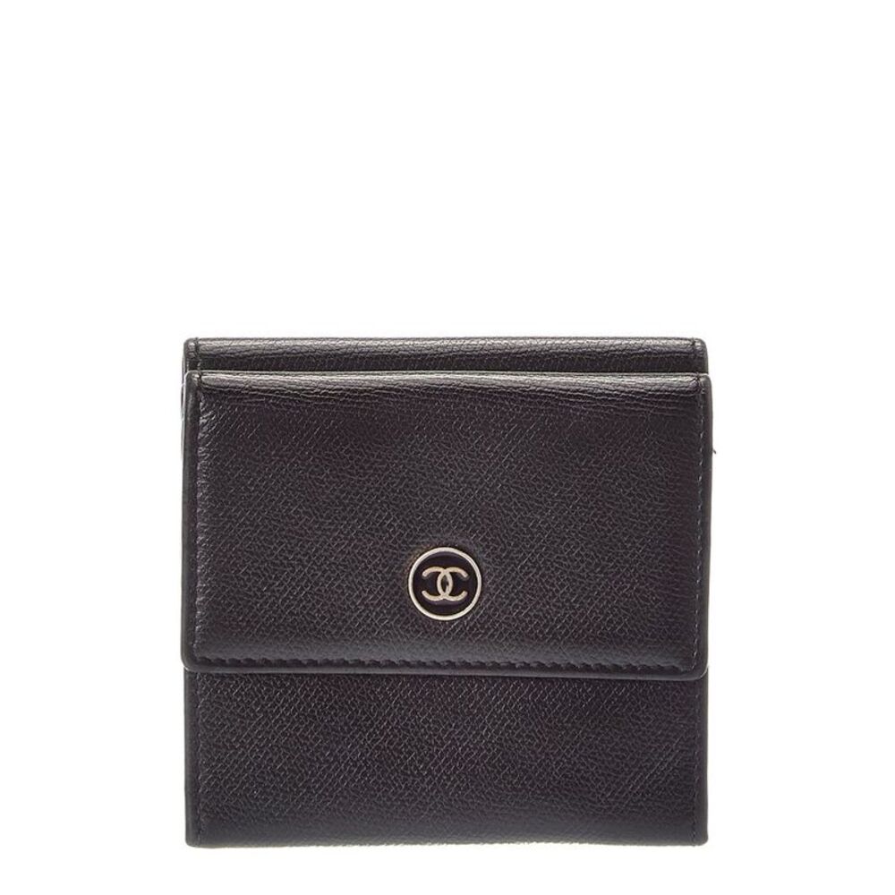 Chanel Black Leather Compact Wallet (Authentic Pre-Loved)